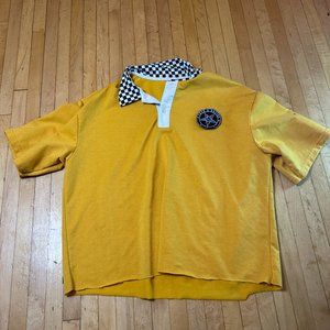Customized Yellow & Checkered Short Sleeve Tee
